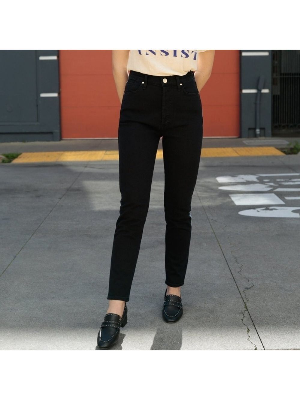 NWT Goldsign | The High Rise Slim In Rinse Dark Wash - Picture 13 of 15